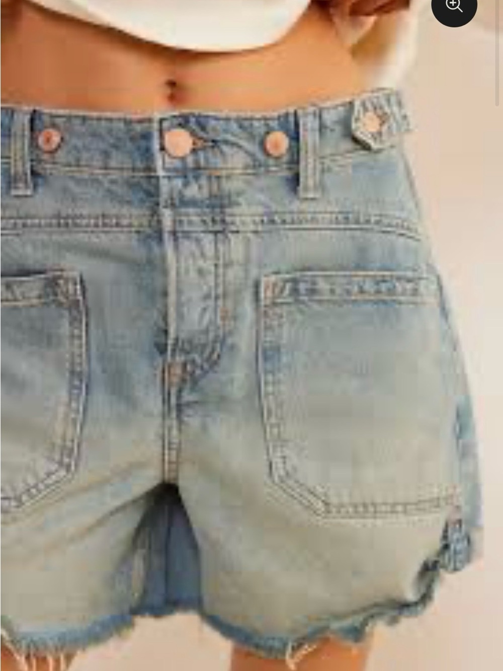 We The Free Light Blue High-Rise Denim Shorts - Picture 2 of 12